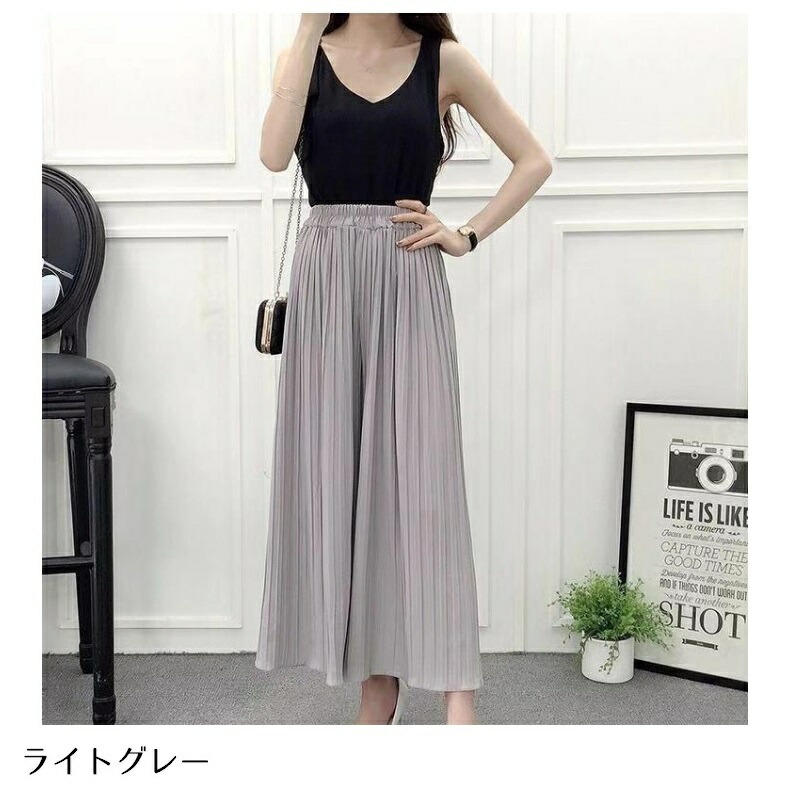 楽天市場】送料無料 ガウチョパンツ ワイドフレアパンツ スカーチョ