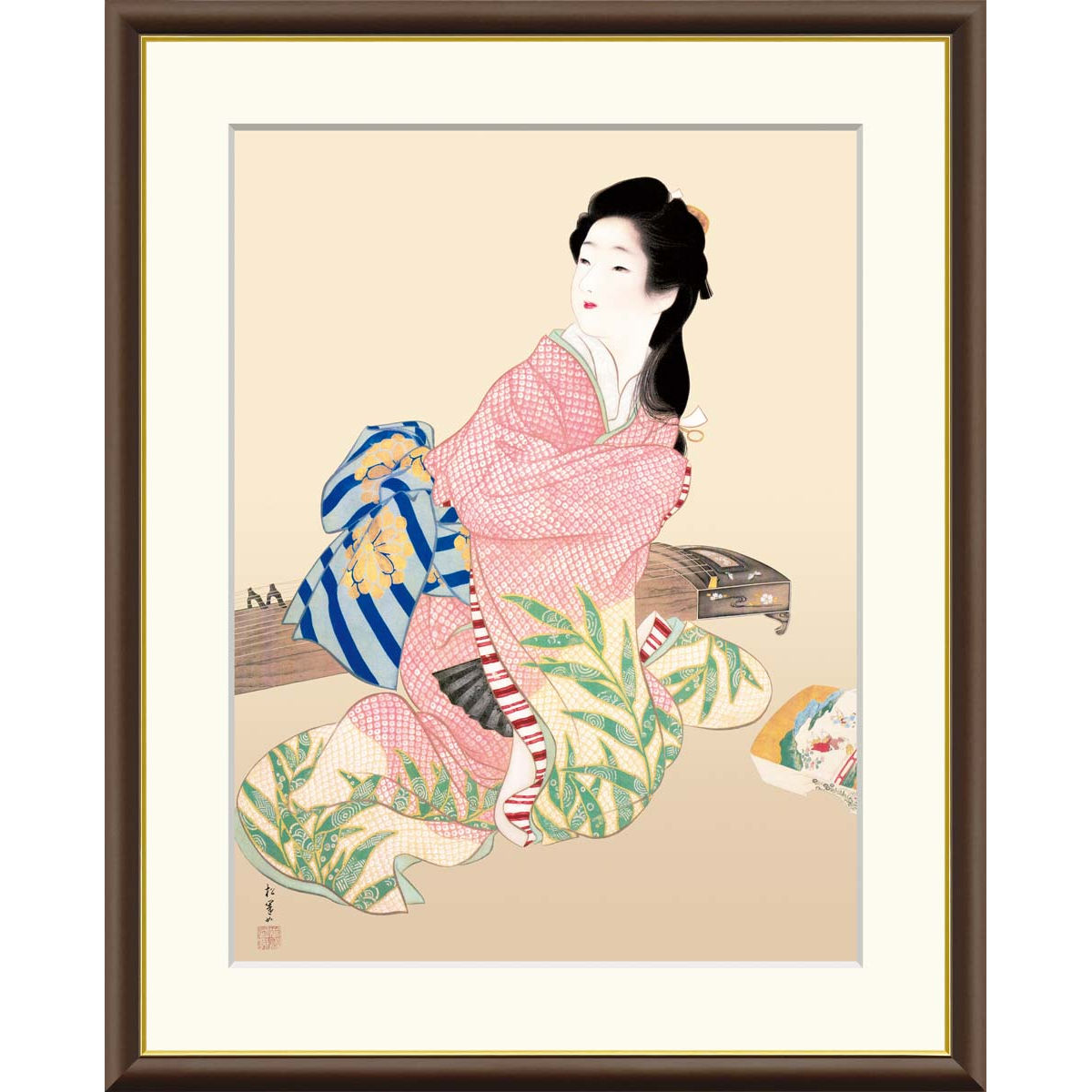 楽天市場】絵画 日本の名画 娘深雪 上村松園 額入り インテリア アート