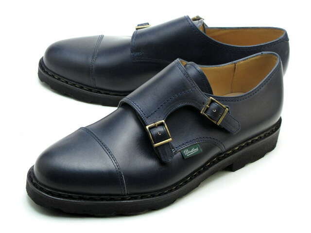 楽天市場】パラブーツ ウィリアム ダブルモンクストラップ ネイビー