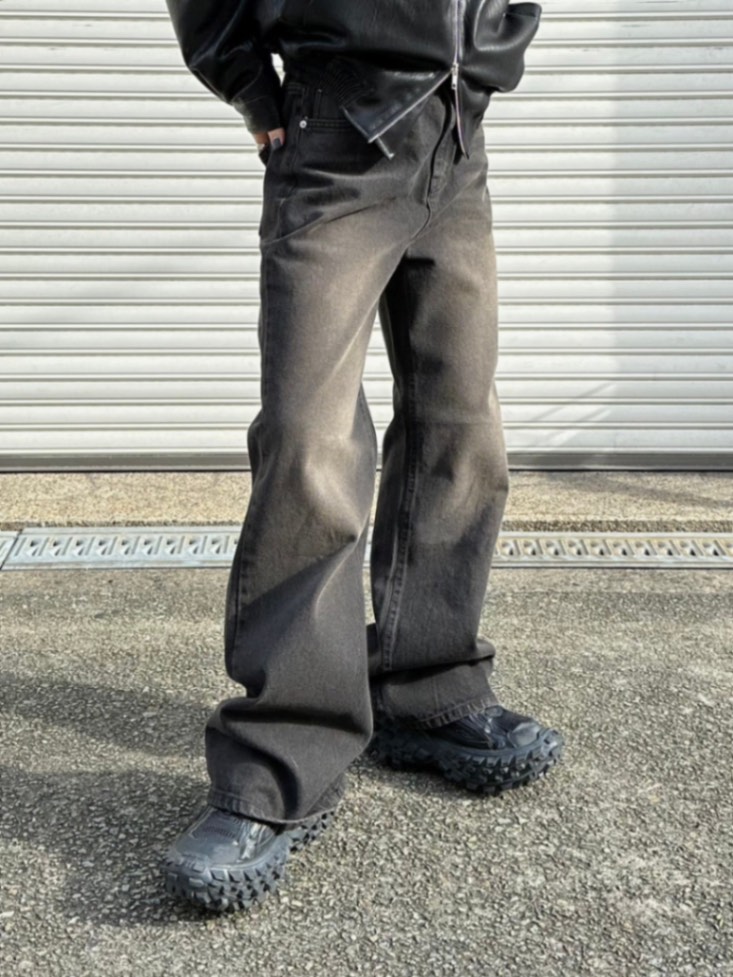 楽天市場】正規品【 Chikashitsu + vintage wash bootscut denim pants