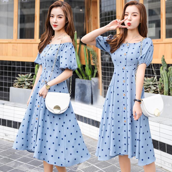 楽天市場】ドット柄 ワンピース ロングワンピース Aライン オーバー