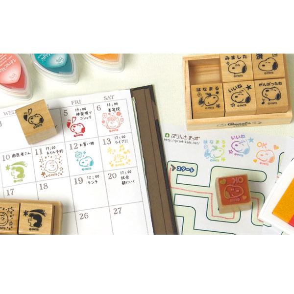 楽天市場】こどものかお スヌーピー 6Pスタンプセット ピーナッツ 評価