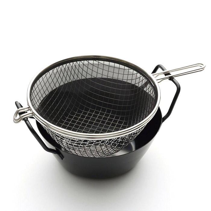 楽天市場】ラバーゼ 鉄揚げ鍋22cmセット / la base / 揚げ鍋 フライ鍋