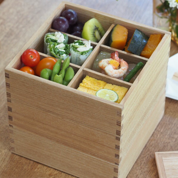 楽天市場】【25日限定クーポン対象】松屋漆器店 白木 6寸三段重 内白木