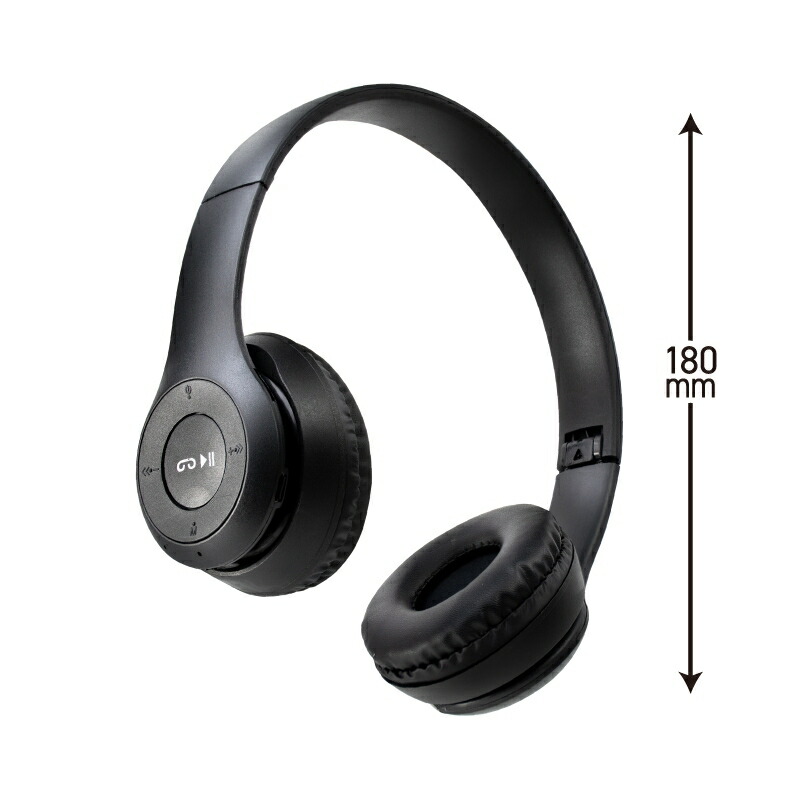 楽天市場】Ric Bluetooth ワイヤレスヘッドホン 折りたたみ式 ブラック