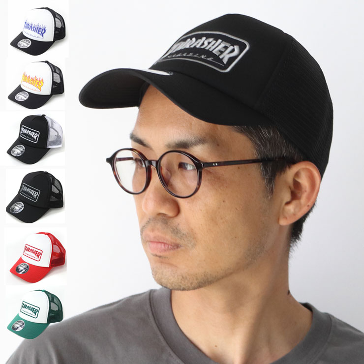 楽天市場】THRASHER スラッシャー メッシュキャップ フレイムロゴ 通常