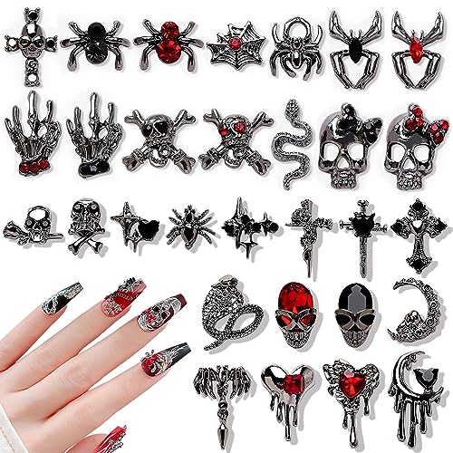 楽天市場】Chisafly ネイルパーツ パンク クロス 十字架 蛇 スカル
