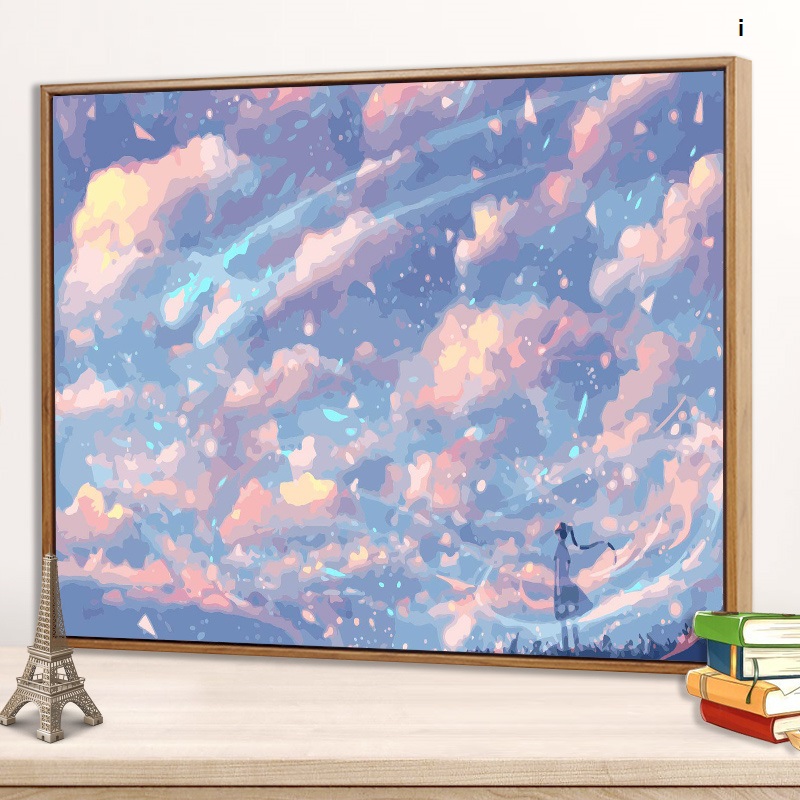 楽天市場】数字油絵 草木 風景 塗り絵 油絵セット 工具付き 内枠付き