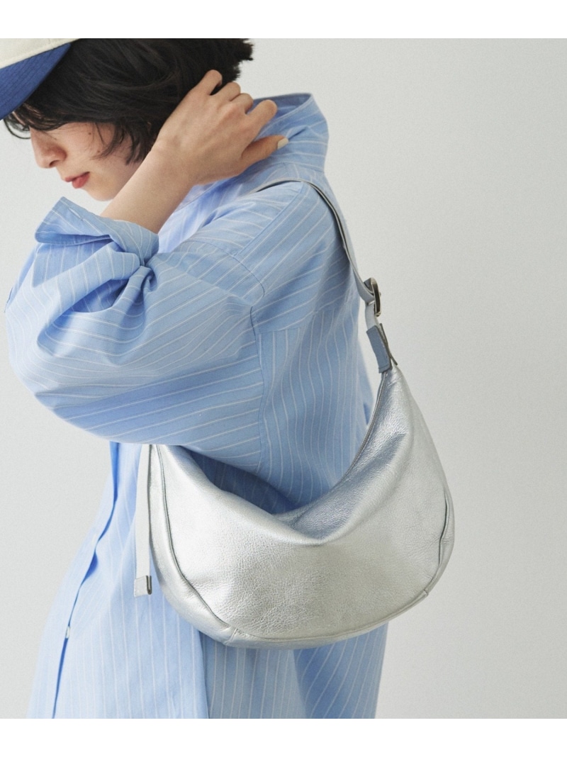 楽天市場】ソフトレザーラウンドショルダーバッグ[silver] russet