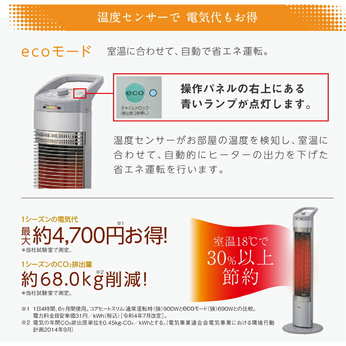 楽天市場】(LINEクーポン有)コロナ CH-90RB(S) コアヒートスリム 電気