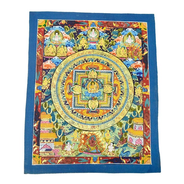 楽天市場】【一点物】チベット密教 手描き マンダラ 曼陀羅 タンカ