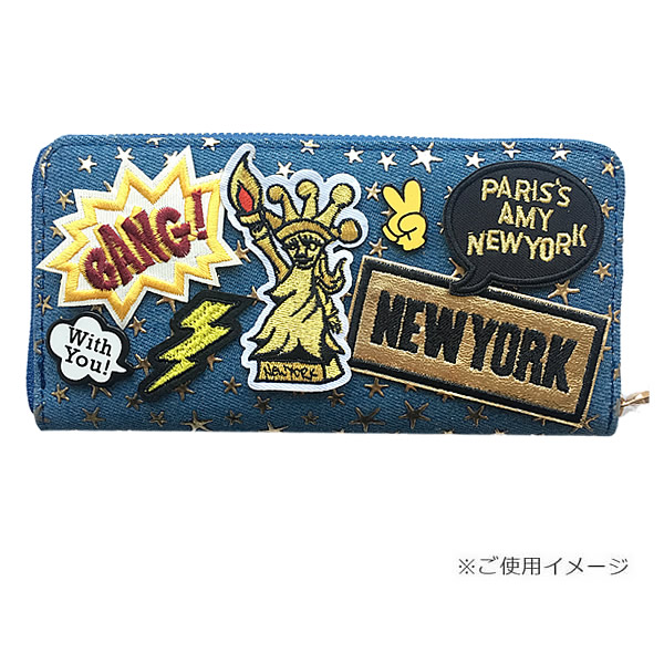 楽天市場】ワッペン 刺繍 アイロン接着 縦8cm×横5cm NEW YORK 女神