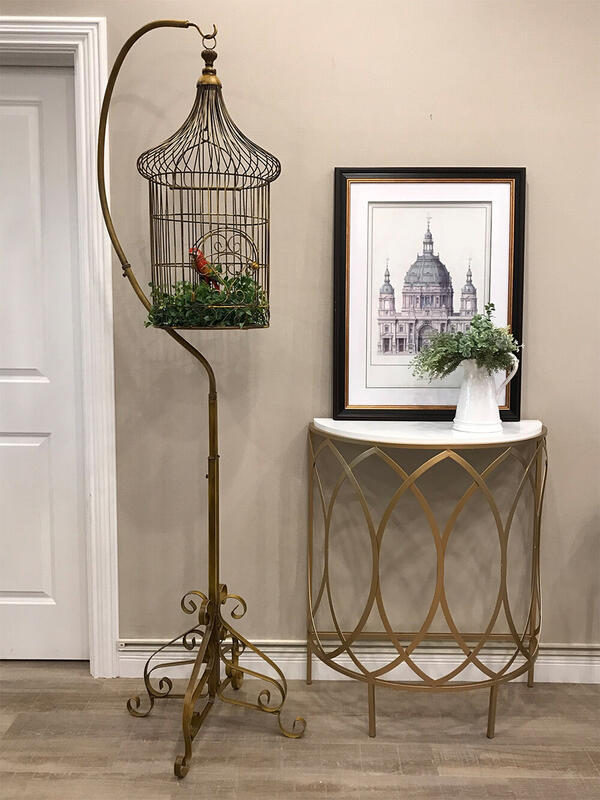 楽天市場】アンティークバードケージ スタンドセットアンティーク