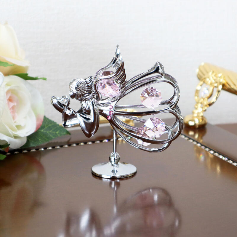 楽天市場】クリスタルオーナメント エンジェルオブジェ クリスタル