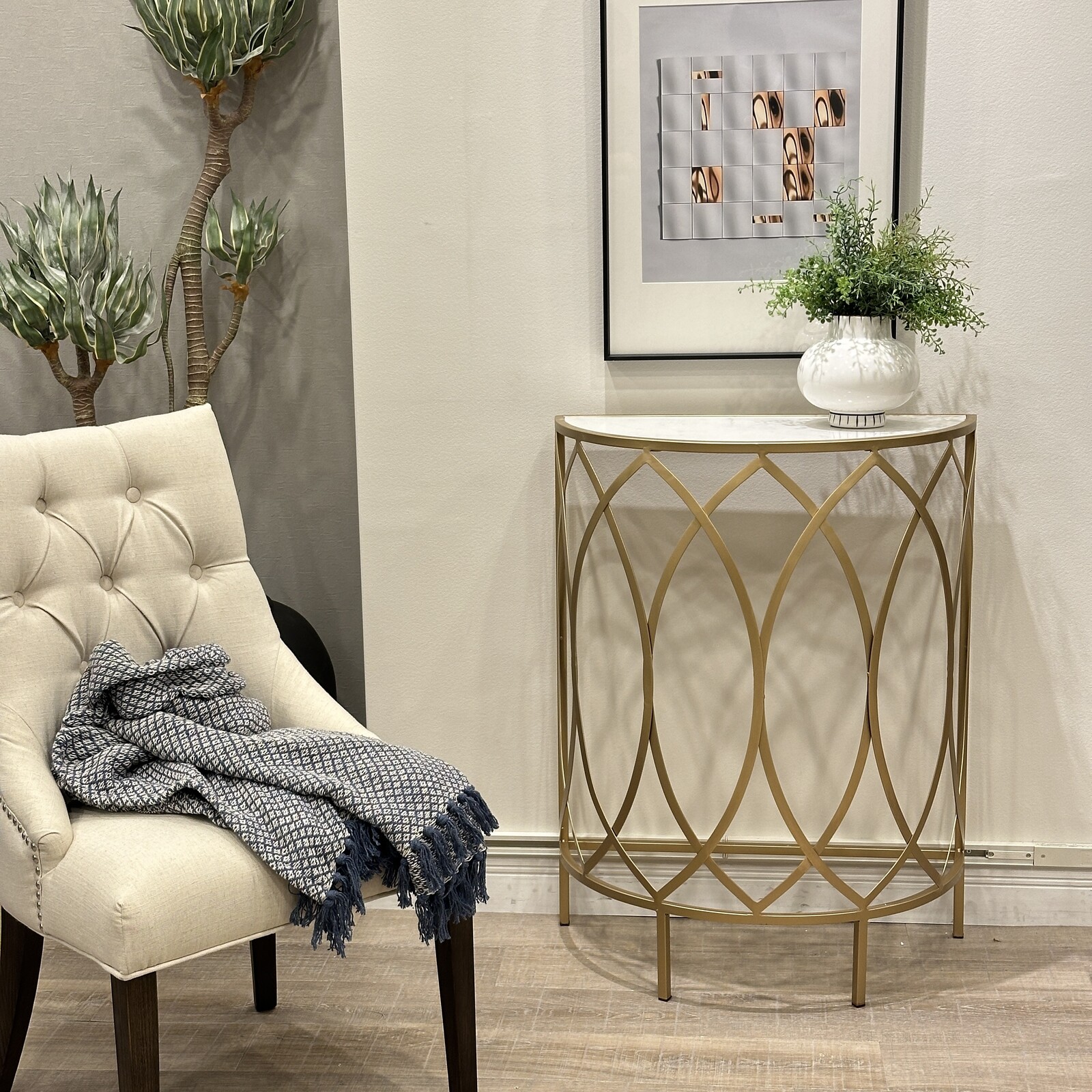 楽天市場】天板大理石 半円コンソールアイアン コンソール テーブル