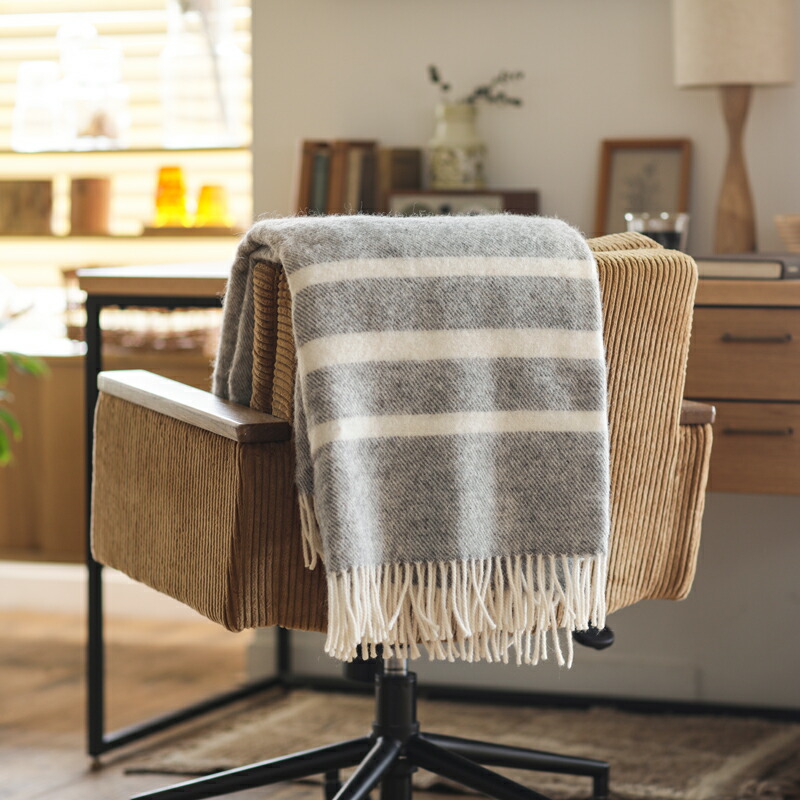 楽天市場】ウール ブランケット Silkeborg ダナーヤ ボーダー 130×200