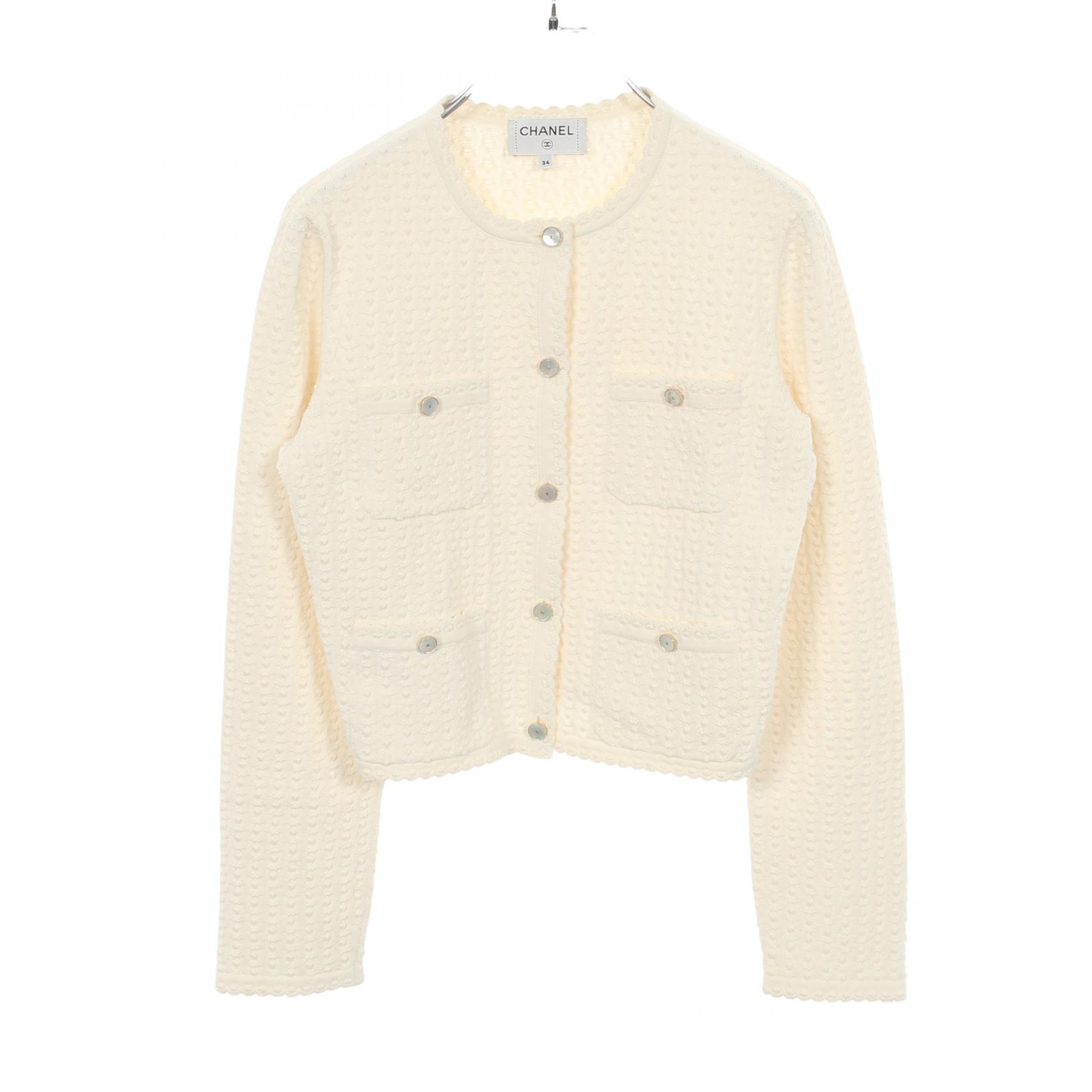 楽天市場】シャネル（カラーホワイト）（カーディガン・ボレロ