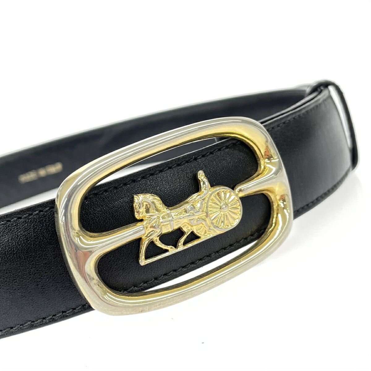 楽天市場】CELINE セリーヌ 小さいサイズ ベルト ブラック レザー