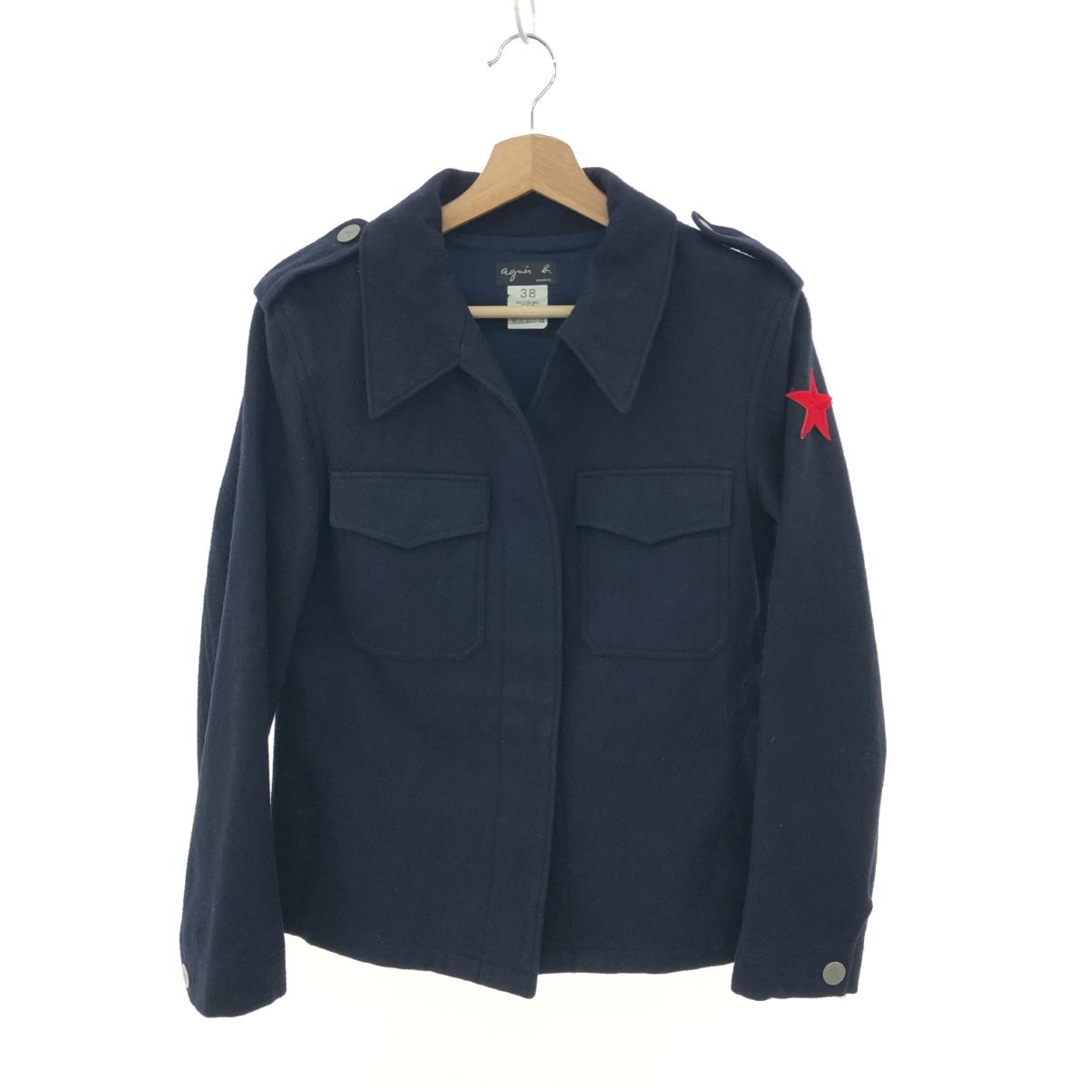 楽天市場】agnes b. アニエスベー ショートコート サイズ:38 ネイビー