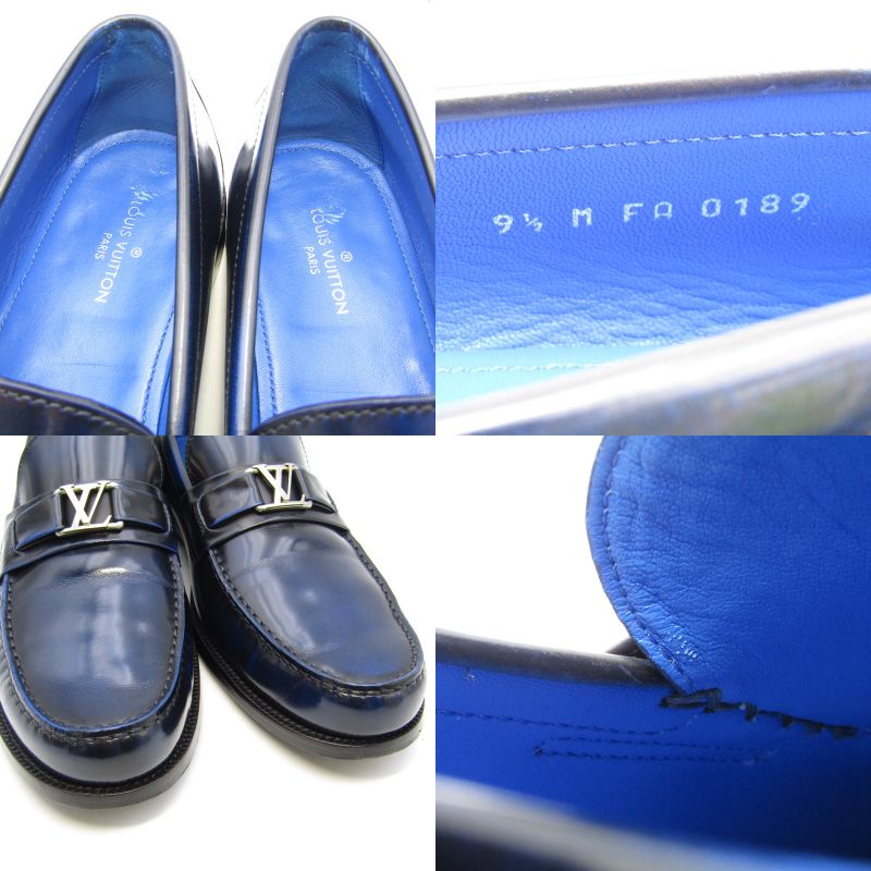 楽天市場】【中古】LOUIS VUITTON ルイヴィトン 9.5 レザーローファー