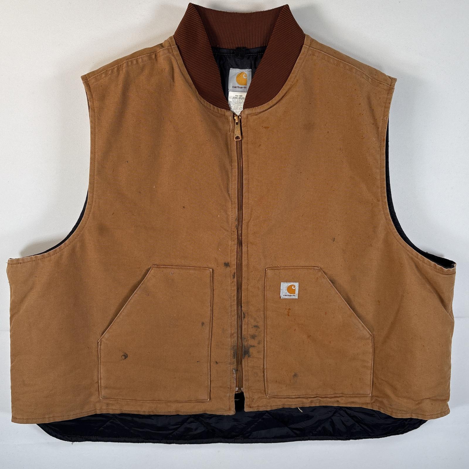 楽天市場】古着 カーハート Carhartt ダック ベスト ワンポイントロゴ