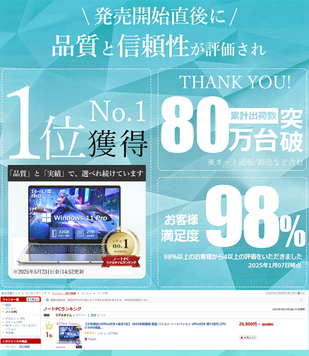 楽天市場】【初期設定済み☆Office付き☆】 2026年新登場 新品