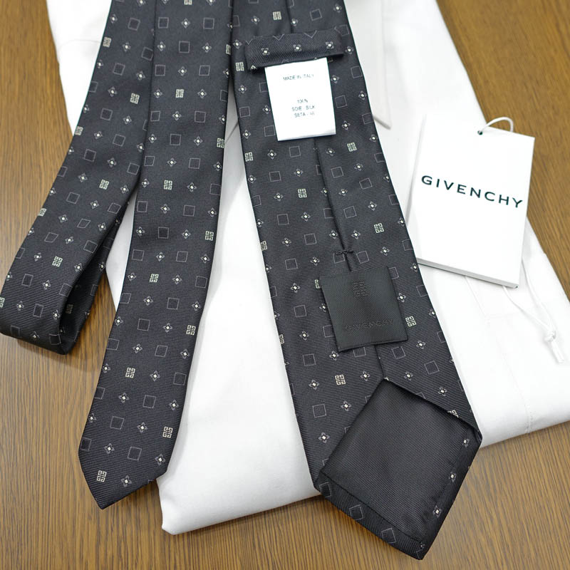 楽天市場】ジバンシー ネクタイ GIV14 ブラック/チャコールグレー 8cm