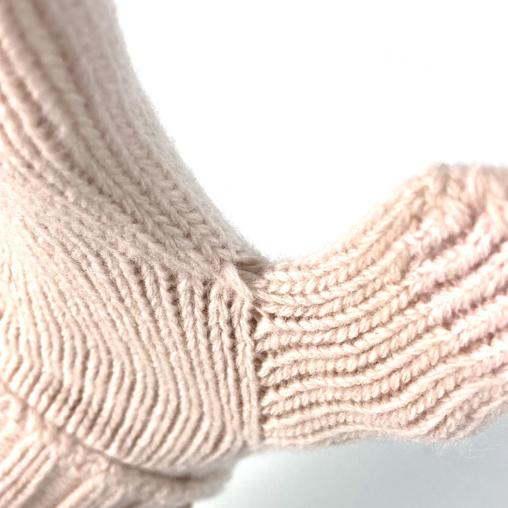 フェンディ FENDI ロゴ FXY574 グローブ 手袋 ウール ライトピンク 未