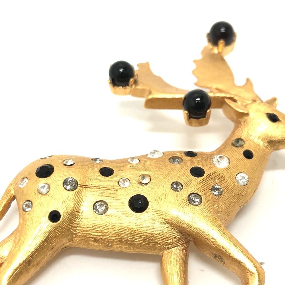 シャネル ココマーク シカ 鹿 ブローチ ゴールド メッキ レディース