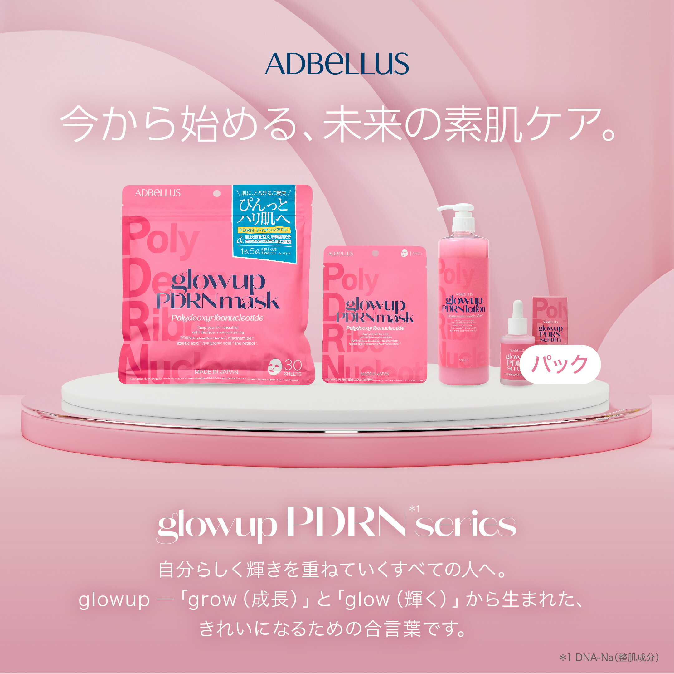 楽天市場】ADBELLUS 【 2袋セット glowup PDRN マスク 30P】フェイス