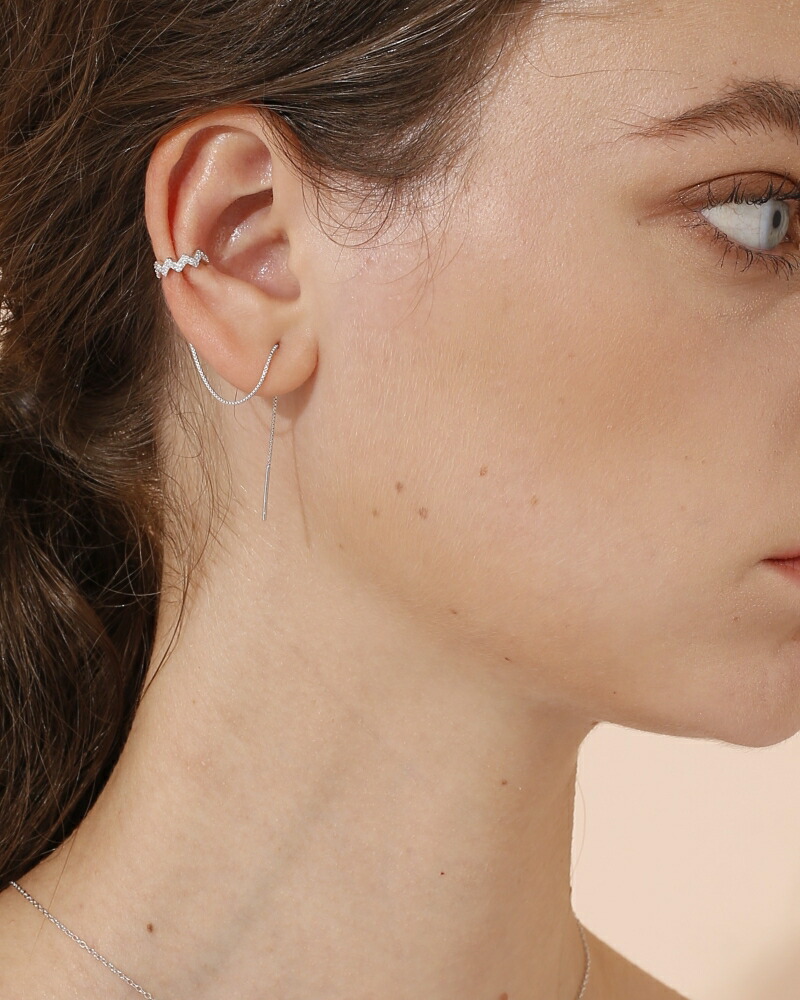 楽天市場】【返品保証/シルバー925】hln ピアス イヤーカフ 2way