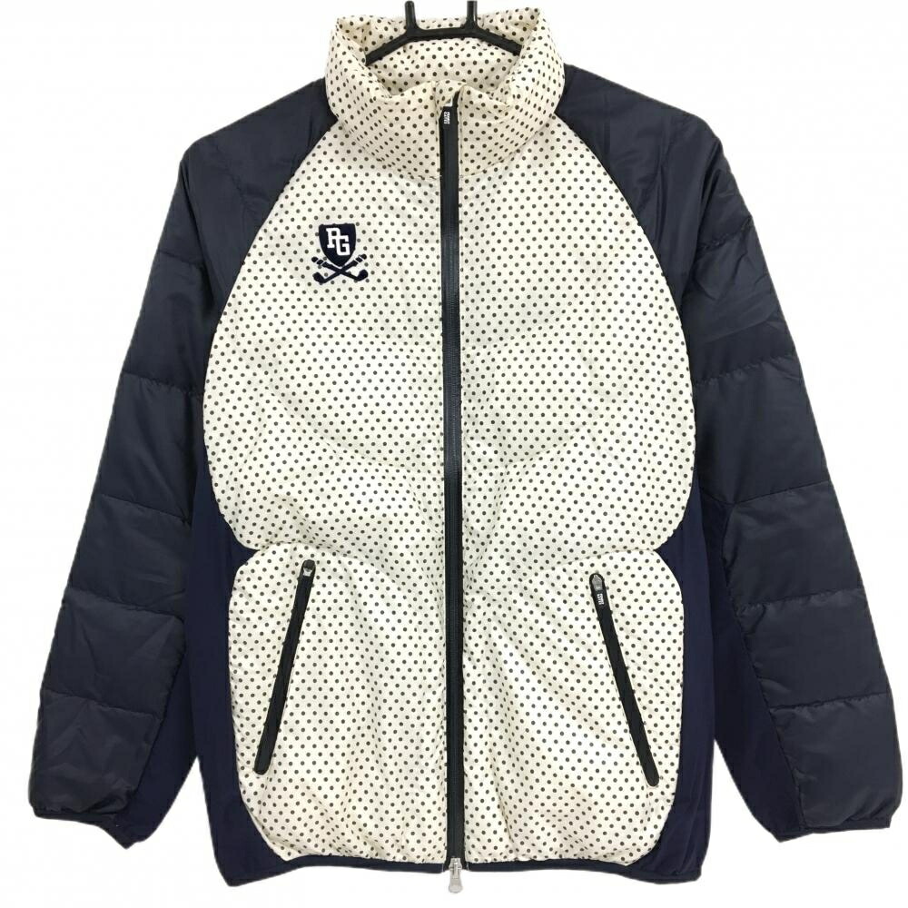 パーリーゲイツ ダウンジャケットブラック・ホワイト迷彩柄 サイズ4 美