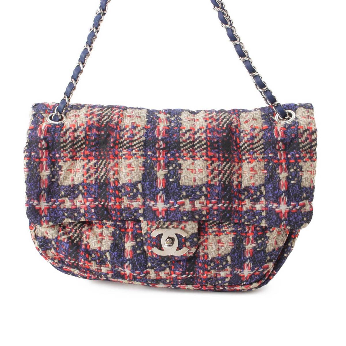 楽天市場】【シャネル】Chanel ナイロン ツイードプリント ポーチ付き