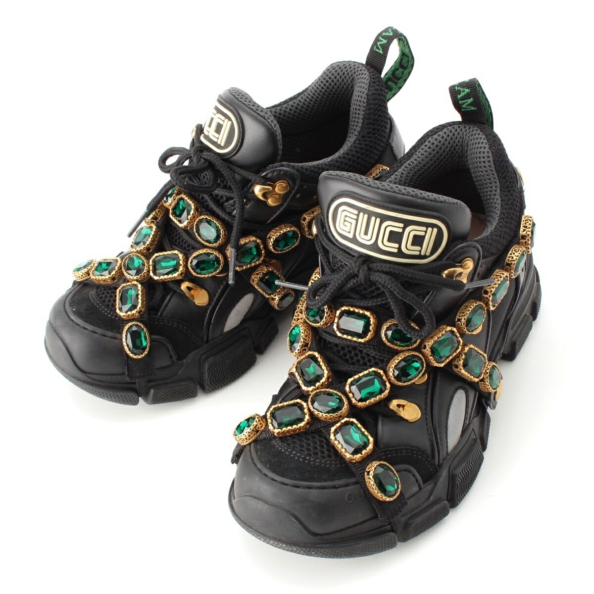 楽天市場】グッチ GUCCI フラッシュ トレック ビジュー スニーカー