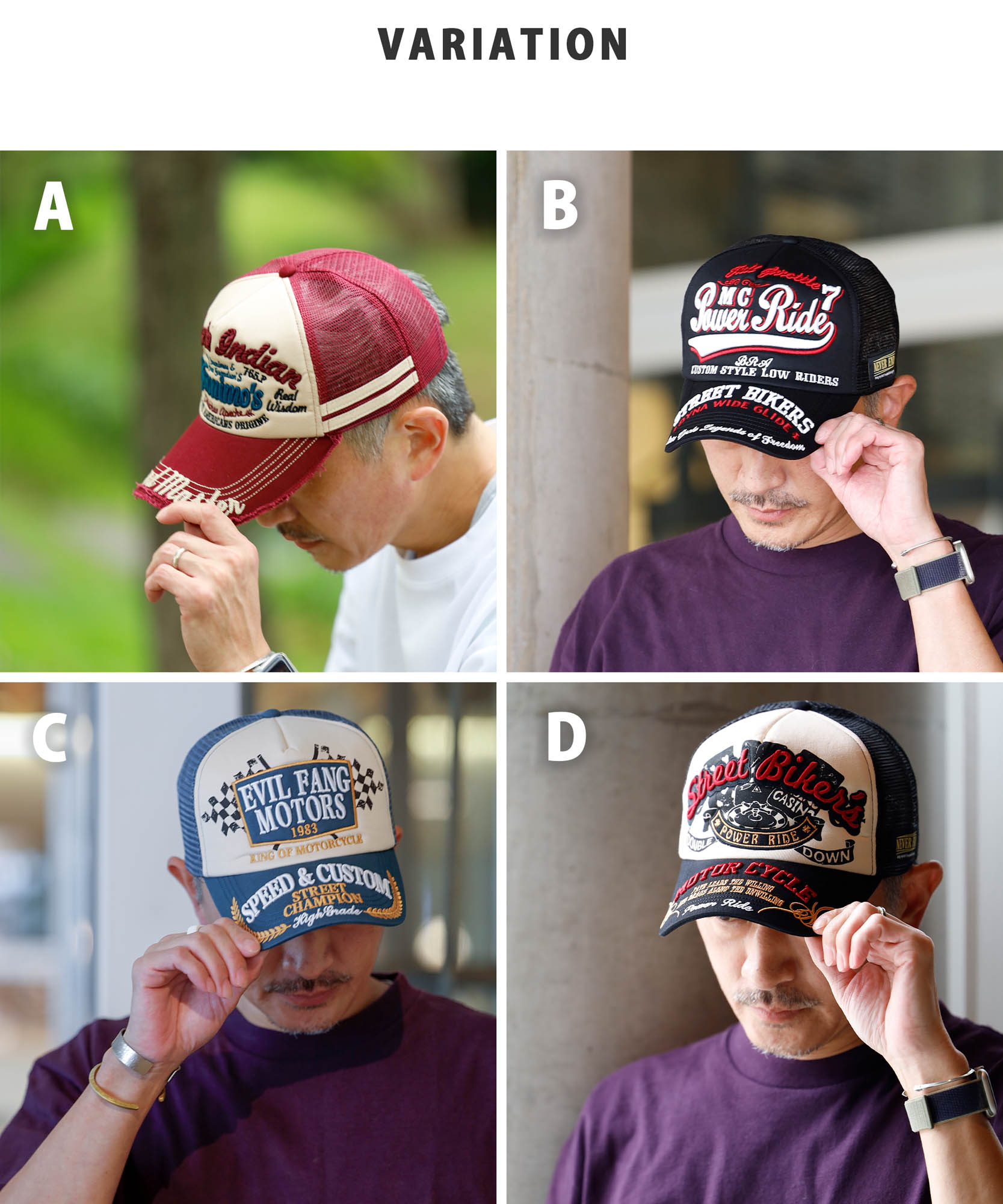 楽天市場】キャップ メンズ アメカジ バイカー メッシュ アメリカン