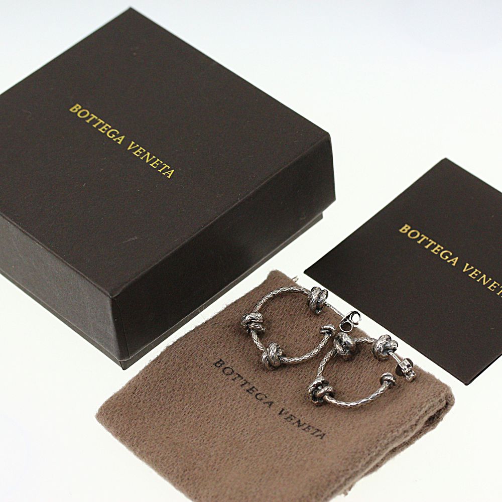 楽天市場】ボッテガヴェネタ イントレチャート ノットフープピアス