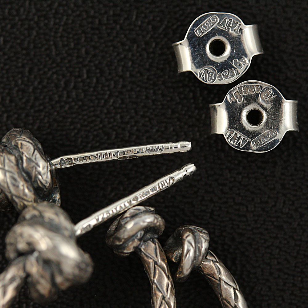 楽天市場】ボッテガヴェネタ イントレチャート ノットフープピアス