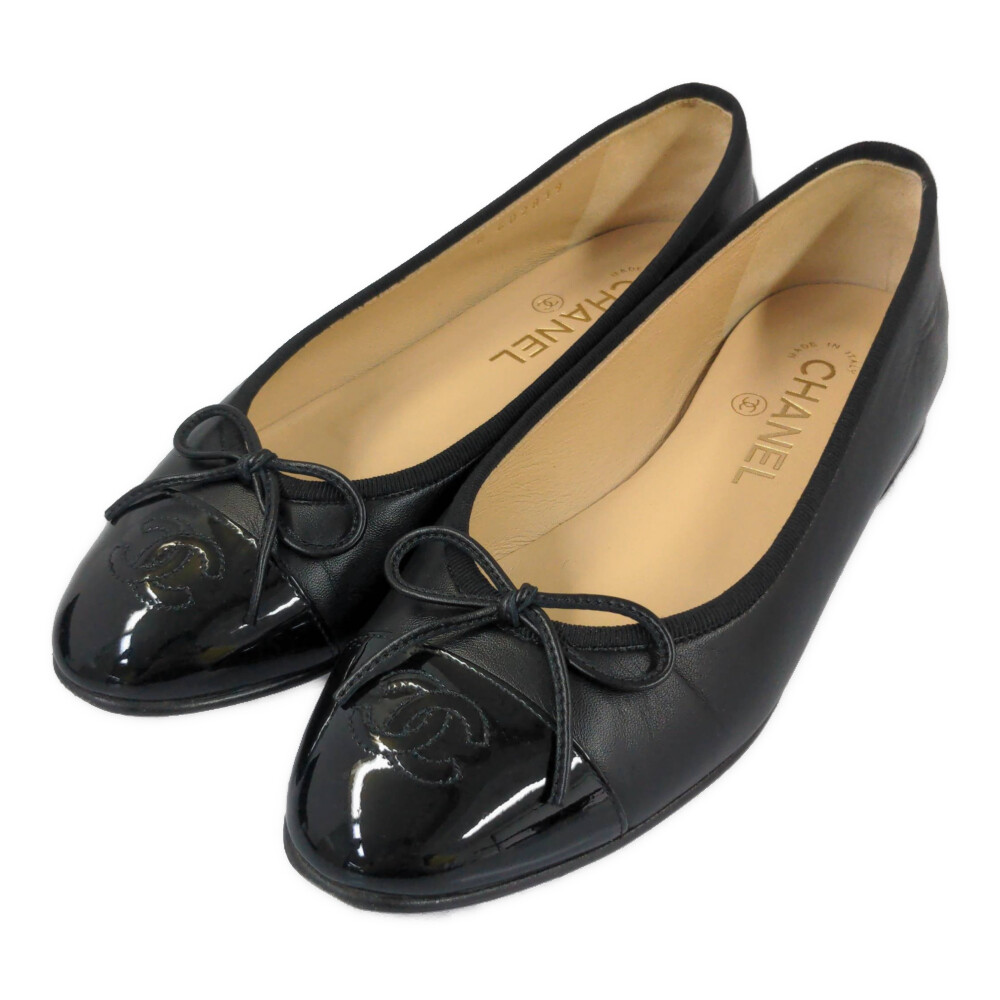 楽天市場】CHANEL シャネル ココマーク リボン フラットシューズ靴