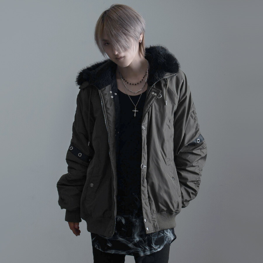 CV ネオお兄系 パンクy2k v系 ネックベルト ファスナー ギミック