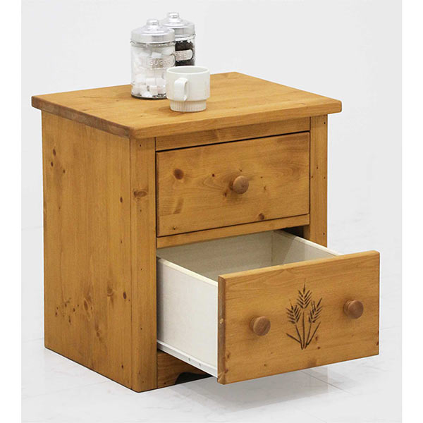 楽天市場】カントリー調 ナイトテーブル パイン無垢材 天然木 サイド