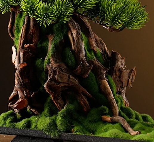 楽天市場】A054272インテリアグリーン 高級模造迎客松盆栽 置物 禅意迎