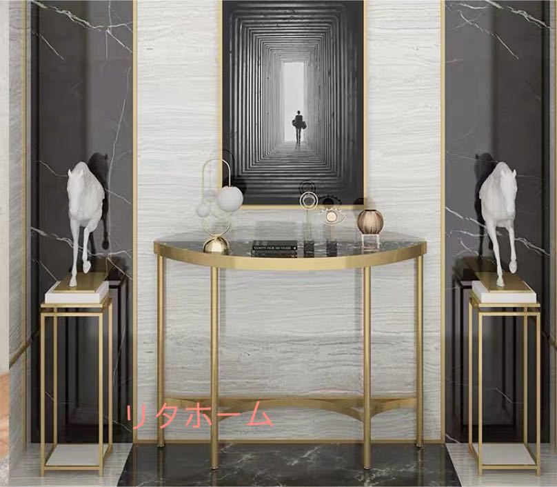 楽天市場】A010220高級人造大理石サイドテーブル ．コンソールテーブル