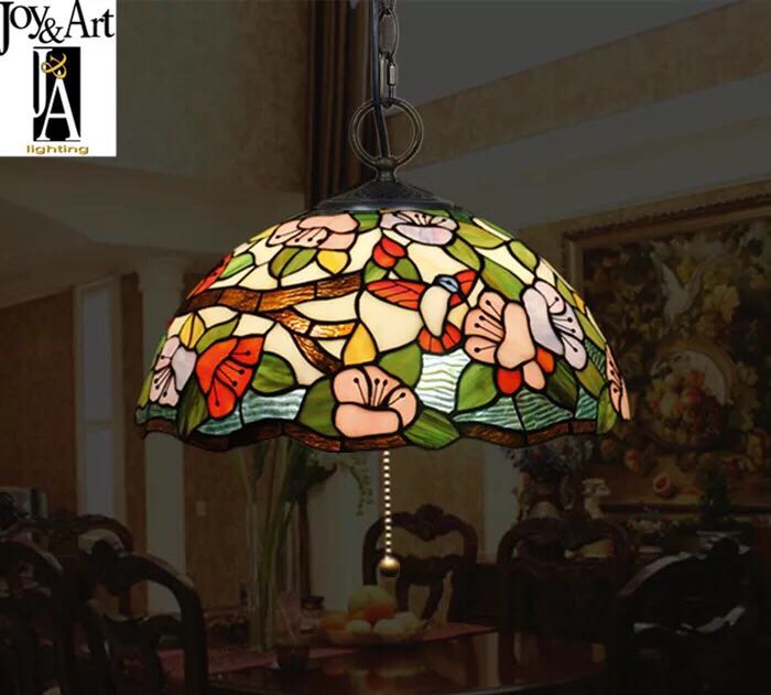 楽天市場】A023902ステンドグラス ペンダントライト ．豪華天井照明