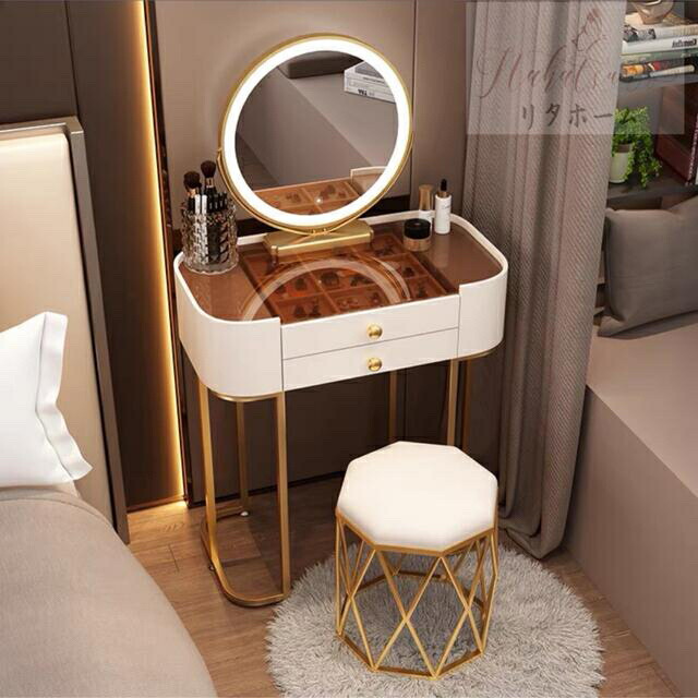 楽天市場】A004468アンティーク調 ドレッサー 化粧台セット鏡台