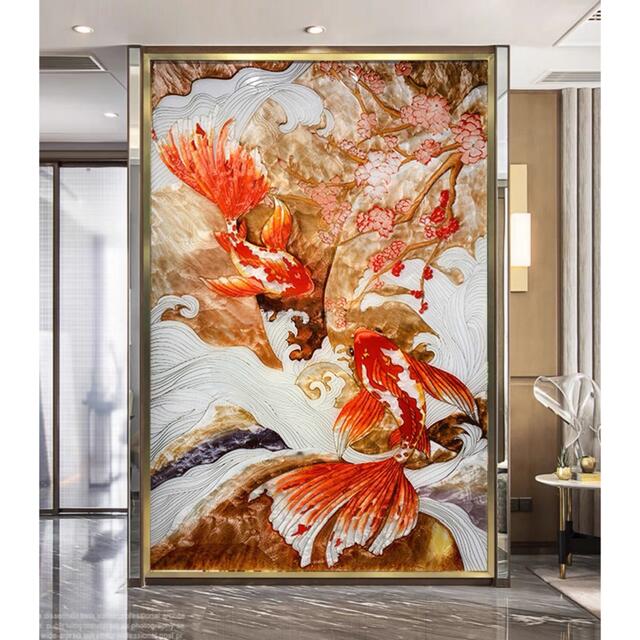 楽天市場】A041671ガラス琺瑯彩 エナメル工芸品 高級琺瑯飾り絵 玄関