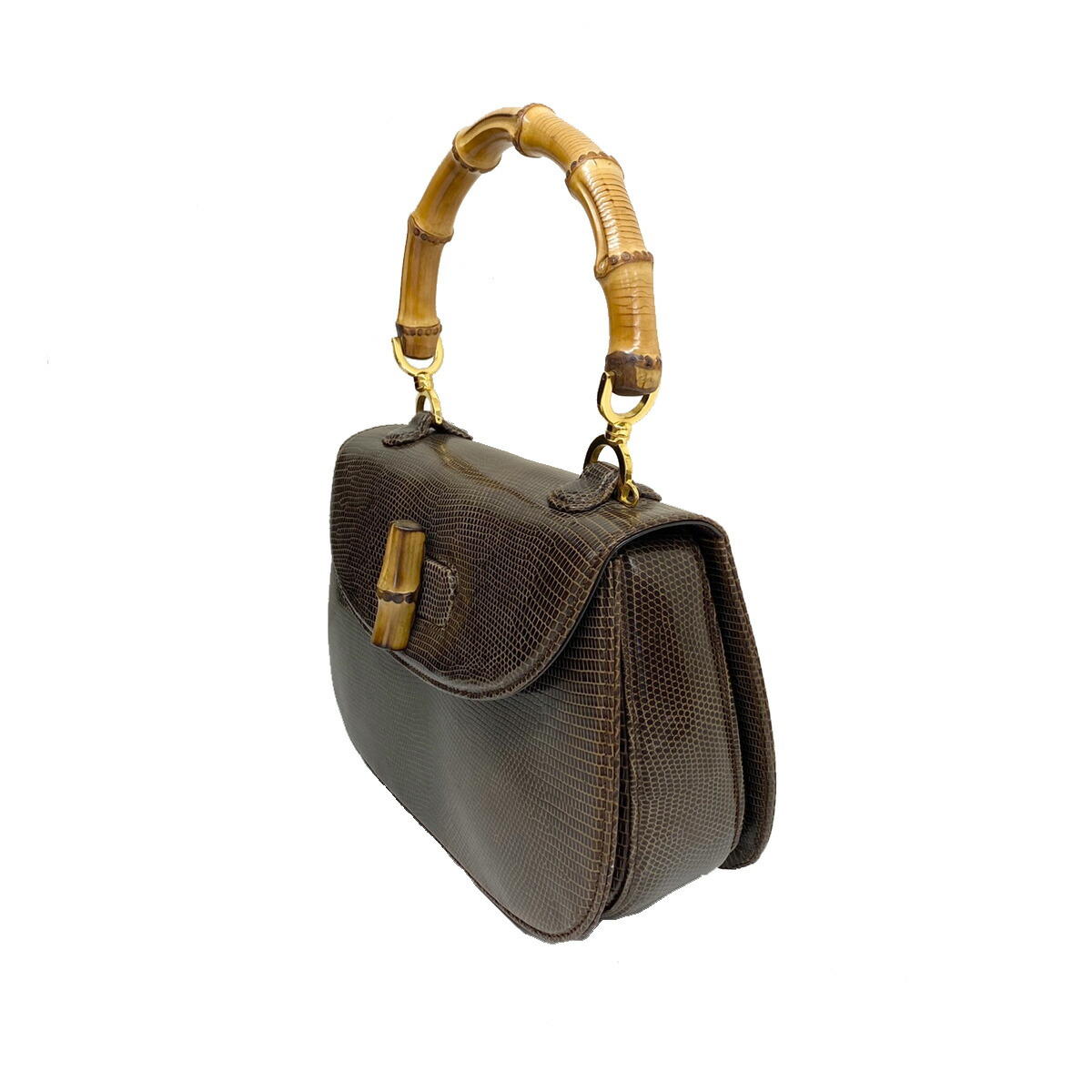 楽天市場】【中古】GUCCI （グッチ） リザード バンブー ハンドバッグ