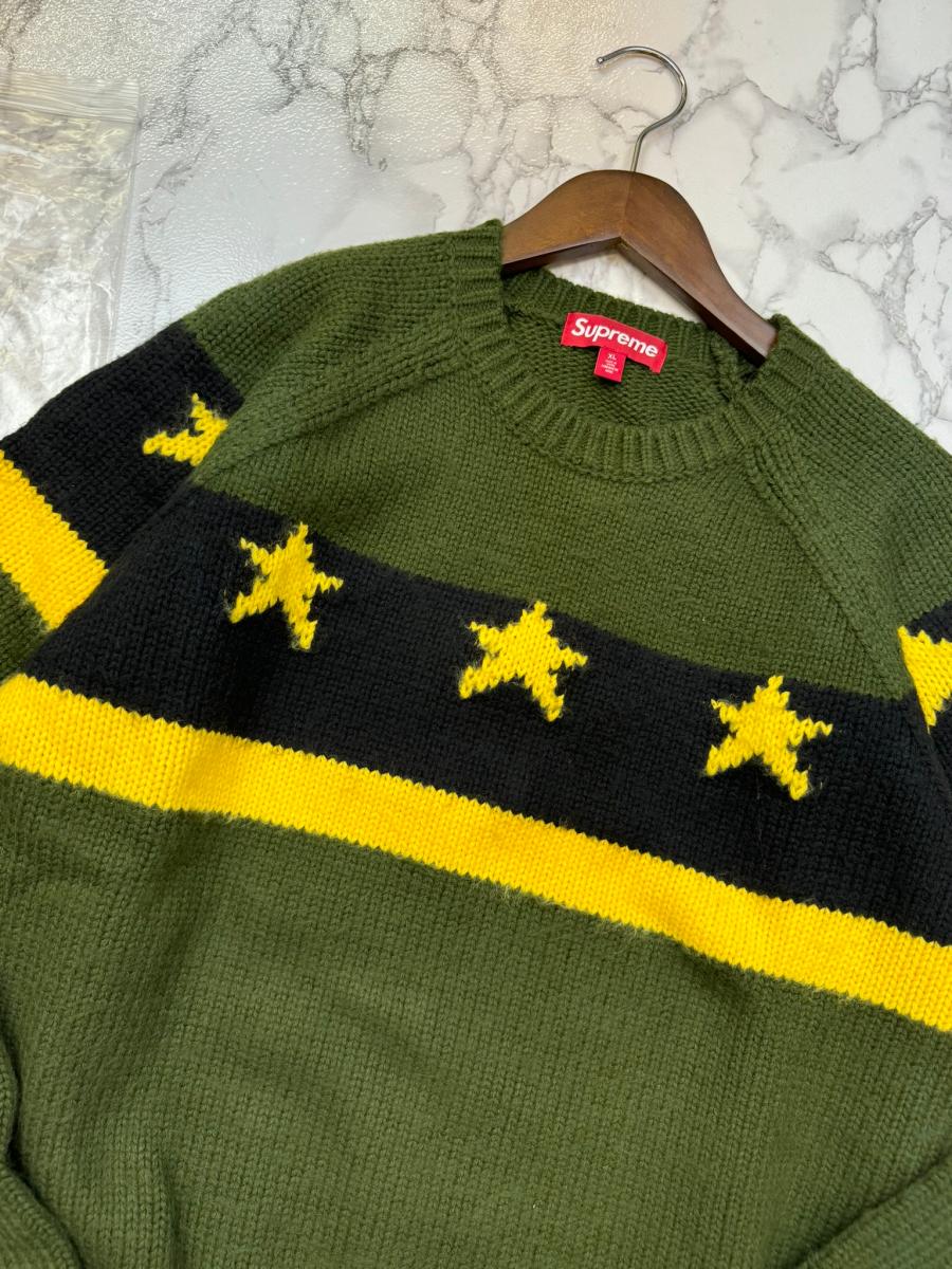 楽天市場】【中古】 SUPREME （ｼｭﾌﾟﾘｰﾑ） 24SS Stars Sweater Green