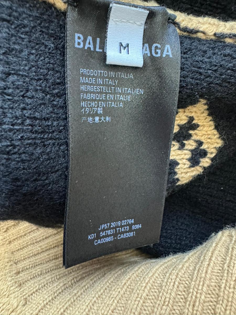 楽天市場】【中古】 BALENCIAGA （バレンシアガ） ﾛｺﾞ ｼﾞｬｶﾞｰﾄﾞﾆｯﾄ