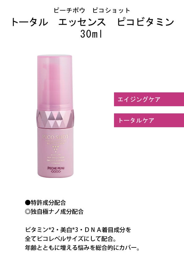 楽天市場】ピーチポウ ピコショット トータル エッセンス ピコビタミン