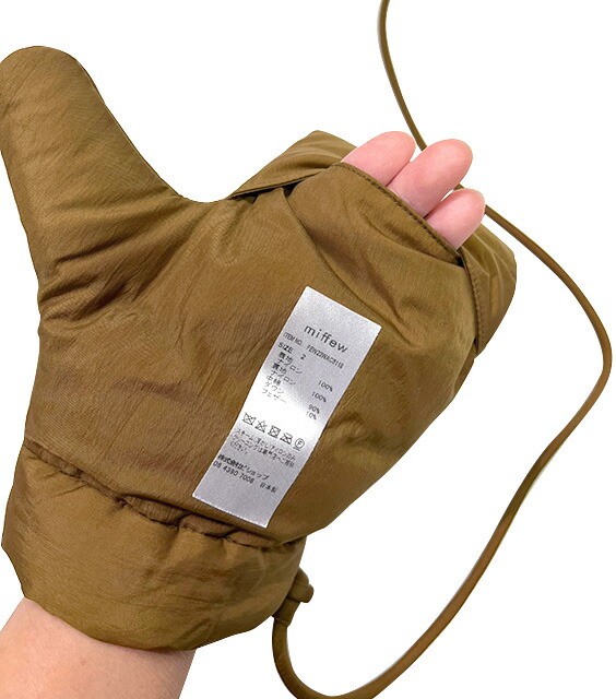 楽天市場】miffew ミフュー DOWN MITTENS ダウン ミトン 手袋 MADE IN